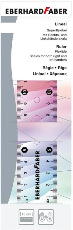 Eberhard Faber Линия Rainbow, 15 cm, гъвкава
