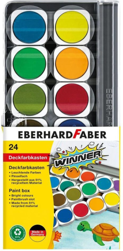  Eberhard Faber Акварелни бои Winner, 24 цвята