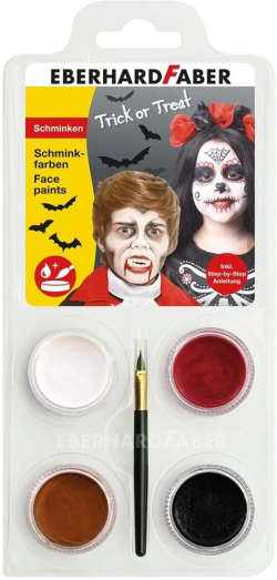  Eberhard Faber Боя за лице Dracula Skull, 4 цвята