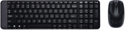 Клавиатура Комплект клавиатура и мишка - Logitech MK220, безжични, черен - 920-003168