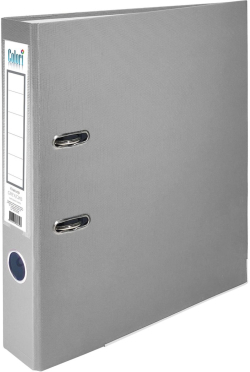 Colori Класьор, 5 cm, PP, с метален кант, несглобен, сив, 50 броя
