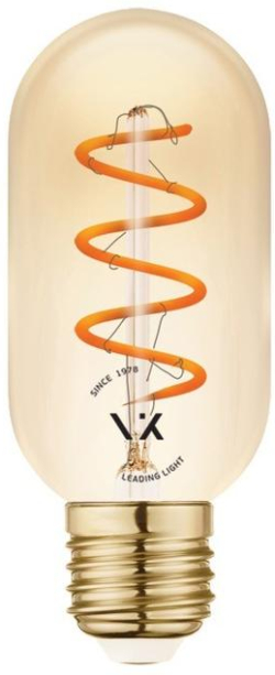  LED лампа 4,5W 330lm 2200Κ 220V E27 Ra>80 360°, спирала Филамент, amber ,димируема - VL LED VK/05160/D/E/SP/A