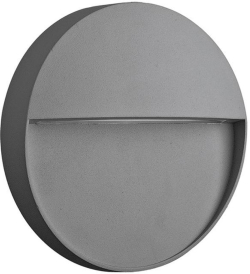  Стенен дек. осв.-кръгъл, 220-240V, 4W, 3000K, 160lm, CRI>80, IP54, ø11x2.6cm, антрацит - VL LED VK/02148/AN/W