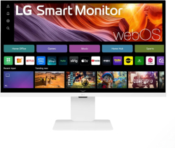 Монитор LG 32U850SA-W, 31.5" IPS Smart webOS, Web cam, 5ms, 4K UHD (3840x2160), HDMI, USB Type-C-PD 90W, Bluetooth