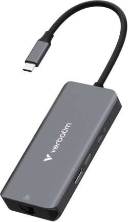 USB Хъб Verbatim USB-C Essentials Multiport Hub 6 Port with RJ45
