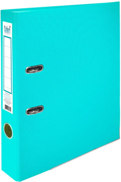 Colori Класьор, 5 cm, PP, с метален кант, несглобен, аквамарин, 50 броя