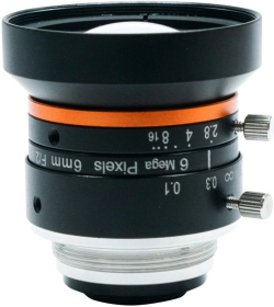 Аксесоар за камера HIKROBOT MVL-HF0628M-6MPE :: Machine-Vision обектив, FA Series, HF, 6мм, C-Mount, F2.8-F16, Ø 9мм (1-1.8'')