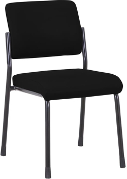 Посетителски стол RFG Solid M, текстил, метална основа, до 150 kg, черен