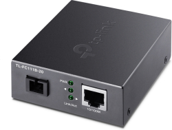  Конвертор TP-LINK FC111B-20, 10-100Mbps RJ45 към 100Mbps SM SC влакно, 20км