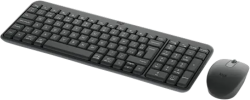 Комплект безжична и Bluetooth клавиатура и мишка Logitech MK250 920-013519 - графит