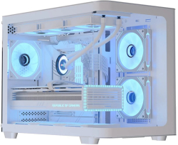 AeroCool кутия Case mATX - P300C-G-WT-v1 - 3 x 120 mm Infinity Mirror A-RGB