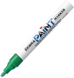  Zebra Перманентен маркер Paint Marker, 3.0 mm, зелен