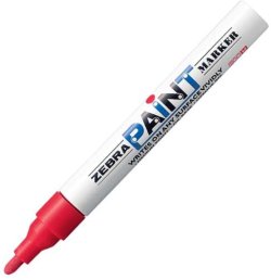  Zebra Перманентен маркер Paint Marker, 3.0 mm, червен