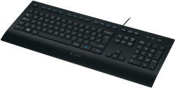 USB клавиатура Logitech K280e, QWERTZ German, черна