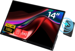 Монитор Verbatim Portable 14" FHD Touch LIGHT with Wireless Power Supply incl. Power Bank 5000mAh