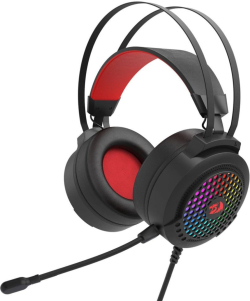 Геймърски слушалки Redragon Carmen H261 с RGB осветление - черни