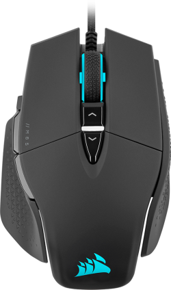 Мишка CORSAIR M65 RGB ULTRA, Backlit RGB LED, Optical, Silver ALU, Black