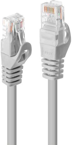 UTP мрежов кабел Lindy, Cat. 6, сив, 0.3 м