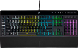 Геймърскa мембранна клавиатура Corsair K55 RGB Pro, USB