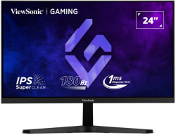 Монитор VIEWSONIC VX24G1-HD 23.8inch, 1920 x 1080 FullHD, 180 Hz, 1 ms, 300 cd/m2, IPS, 16:9, 2xHDMI, DP, черен