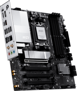 Дънна платка MSI PRO B850M-P WIFI, mATX, Socket AM5, 4x DDR5 Dual Channel DDR5 up to 8200(OC)MHz, 4x PCIe x16 slot, 3x M.2 slot,