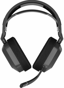 Геймърски слушалки с микрофон Corsair HS80 MAX Steel Grey безжични и блутут PC-PS5-PS4