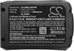Батерия  акумулаторен трион  BOSCH AdvancedCut 18 1600A005B0 LiIon 18V 2000mAh Cameron Sino