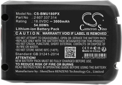 Батерия  акумулаторен трион  BOSCH AdvancedCut 18 1600A005B0 LiIon 18V 3000mAh Cameron Sino