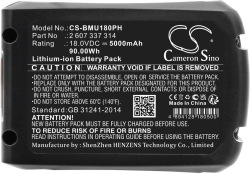 Батерия  акумулаторен трион  BOSCH AdvancedCut 18 1600A005B0 LiIon 18V 5000mAh Cameron Sino