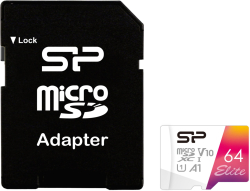Карта памет Silicon Power Elite Colorful 64GB, microSDXC, Class 10, SD Adapter