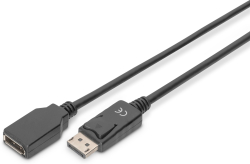 DIGITUS AK-340200-020-S :: Кабел удължителен, DisplayPort, v1.2-4k, extension, черен, 2.0 м