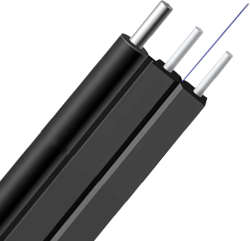 FTTH Drop Cable 4F G657A1, 2x0.5mm FRP+1.2mm Solid steel messenger