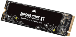 Хард диск / SSD Corsair MP600 CORE XT, 1TB, M.2 PCIe, 5.000MB/s, PCIE* 4x 4, PCIe Gen 4.0x 4, 250 TBW, 3D QLC, 1.500 G, черен