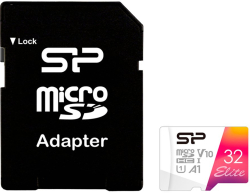 Silicon Power New Elite -class10 32GB mSD Card A1, V10, UHS-1 (U1) R-W: up to 100-30 MB-s, A1