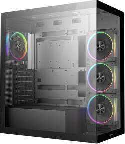 Кутия DeepCool CG580 4F V2, Mid Tower, Mini-ITX-Micro-ATX-ATX, Rear Connector support, 2xUSB3.0, 1x Type-C Gen2, 1xAudio, 3x120mm