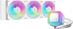 Водно охлаждане DeepCool LE360 WH V2, 360mm CPU Liquid Cooler, 3x120mm PWM ARGB Fans, ARGB block, White, LGA1851-1700-1200-1151-1150
