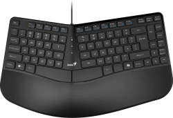 Genius клавиатура Ergonomic Keyboard Ergo KB-700 Black - Copilot, Split Wave Design, Palm Rest