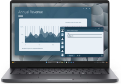 Лаптоп Dell Pro 14 PC14255, AMD Ryzen 5 220, 512 GB SSD, 16GB DDR5, 14" FHD+(1920x1200) IPS, Windows 11 Pro