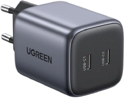 Принадлежност за смартфон Зарядно устройство Ugreen Nexode CD294 90573 220V 2xUSB-C,GaN,45W,PD - сив
