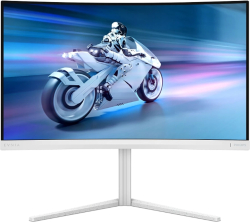 Монитор Philips 27M2C5501, 27" Curved 1500R, Fast VA, WLED, 2560x1440 180Hz, 1ms GtG, 300cd m-2, 5000:1, 2xHDMI, DP, Бял