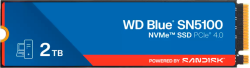 Хард диск / SSD Western Digital Blue SN5100, M.2 2280, PCIe NVMe 4.0 x4, 3D NAND, 6700 MB/s, 7100 MB/s, TBW 900 TB, Син