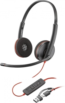 Слушалки HP Poly Blackwire 3220 USB-C - Черен