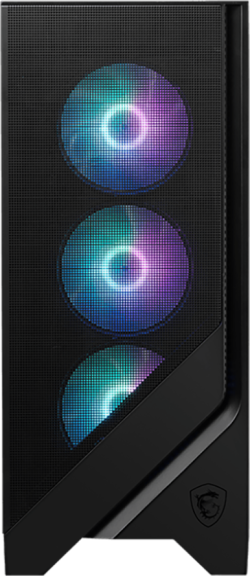 Кутия MSI MAG FORGE 320R AIRFLOW, Mid-Tower, ATX-M-ATX-ITX, 2x USB 3.2, ARGB Hub, 4x 120mm ARGB Fans, Tempered Glass, Черен