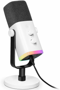 Настолен микрофон FIFINE AM8 Dynamic RGB XLR-USB - White
