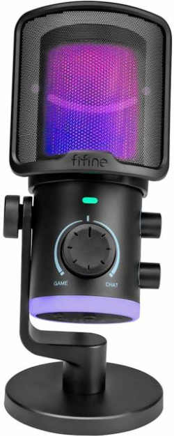 Микрофон Настолен микрофон FIFINE AM6 RGB - Black