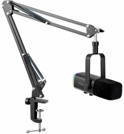 Микрофон със стойка FIFINE AM8T Dynamic RGB - Black