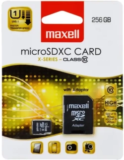 Карта памет Maxell micro SDXC, 256GB read up 80Mb-s, write up 20Mb-s