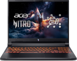 Лаптоп Acer Nitro V16 AI ANV16-61-R1PQ, 16.0", Full HD+, AMD Ryzen AI 7 350, NVIDIA RTX 5050 8GB GDDR7 DLSS 4, 32 GB DDR5, 1 TB SSD, Черен