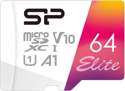 Карта памет Silicon Power Elite, 64GB, microSDHC/SDXC, U1 V10, Full HD 1080p