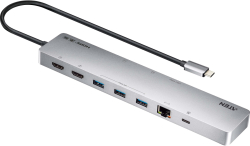 ATEN Докинг 11-in-1 USB-C Multiport Dock + Power Pass-Through, 2 x HDMI, LAN,3.5mm, USB-C, SD Card , microSD